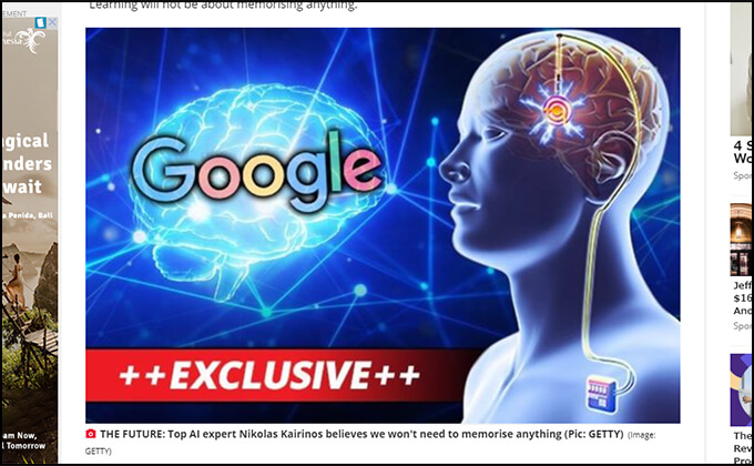 【衝撃】遂にグーグルが人類の頭の中に入り込む！ 「Googleブレイン」インプラントもうすぐ誕生か…暗黒の思想統制始まる！の画像1