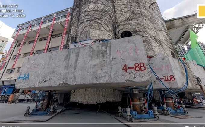 【速報】世界初! 7000トンのビルが60mをガチ歩行、ターンも決める! 衝撃動画に全人類が驚愕!=中国の画像2