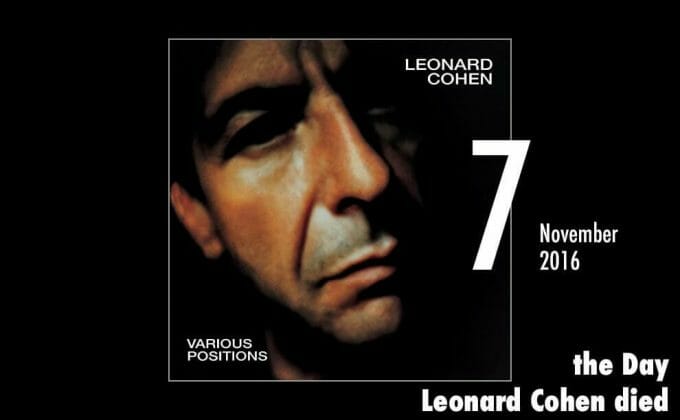 11月7日は世界的シンガーソングライター、レナード・コーエンが死亡した日！の画像1