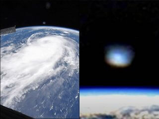宇宙人がハリケーンを引き起こしている決定的証拠が流出！ ISS撮影の写真に巨大発光体、「UFOは気象操作能力を持つ」識者断言