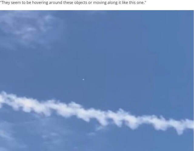 ケムトレイルを調査するUFOが激撮される! 宇宙人によるテラフォーム計画「成層圏エアロゾル注入」か、気候変動阻止作戦か!?の画像1