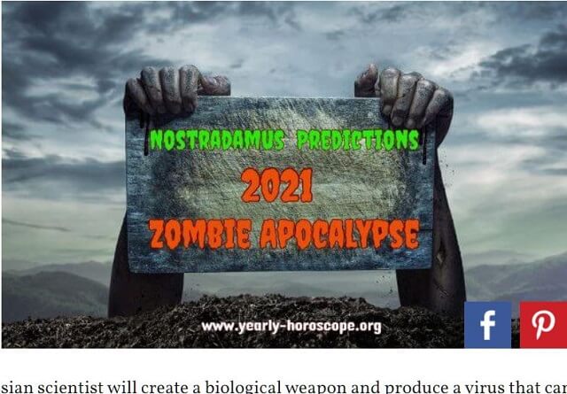 【重要】ノストラダムス「2021年の予言」を完全解説!! 人類ゾンビ化、巨大地震、教皇が… コロナ禍は恐怖と絶望の始まりに過ぎない!の画像1