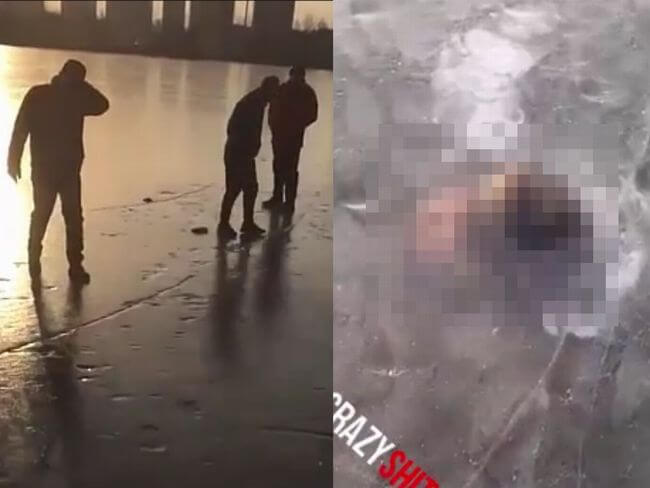 【閲覧注意】極寒の湖で氷漬けになった男が発見される! 頭頂部だけが飛び出したシュールでホラーな溺死体=中国の画像1