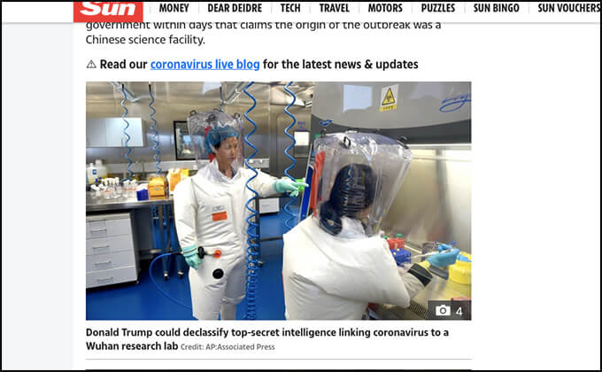 新型コロナが武漢の研究所から漏洩した証拠をトランプ大統領が数日以内に公開か?「北京に説明を要求する」の画像1