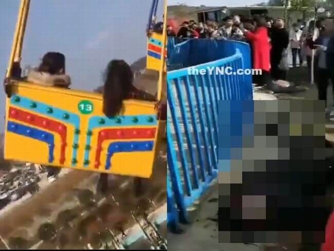 【閲覧注意】回転ブランコが一気に倒壊する遊園地事故の決定的瞬間!! 吹っ飛ぶ乗客、潰される見物人… 狂気の中華アトラクションの画像1