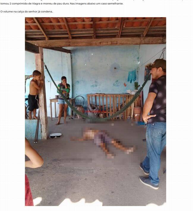 【閲覧注意】勃起死を遂げたヤリチン爺の写真が流出! 死んでも勃ち続けるペニスに好奇の目の画像1