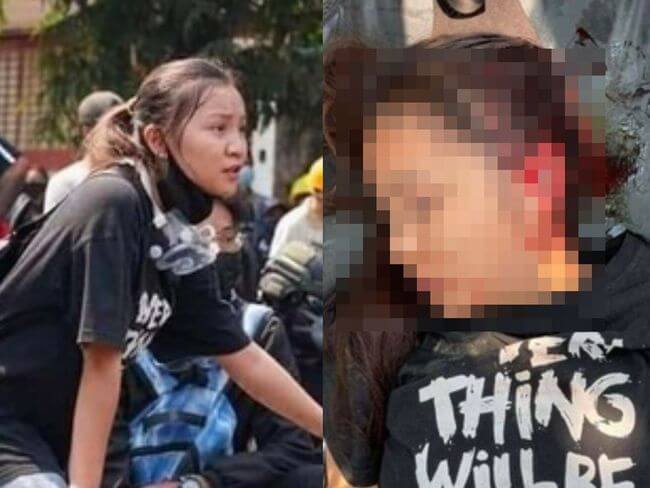 【閲覧注意】ミャンマー抗議デモで頭部を撃たれて死んだ19歳美女！ 当局が遺体を掘り起こして事実隠蔽をはかり…＝ミャンマーの画像1