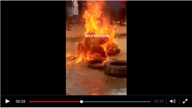 【閲覧注意】子供をレイプした男、廃タイヤとともに燃やされる！ 正義に駆られた民衆の「モブジャスティス」がヤバすぎる！の画像1