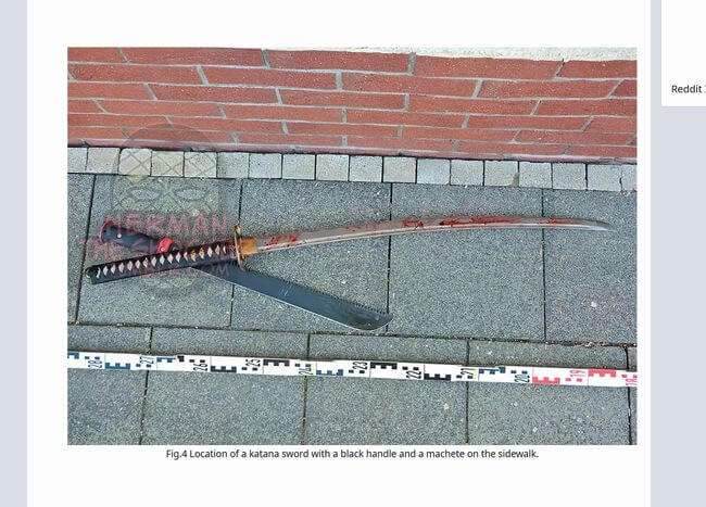 【閲覧注意】アル中のドイツ人が「日本刀」で友人をぶった斬って惨殺! 血の海、頭蓋骨の傷… ヤバすぎる刀の殺傷力!の画像5