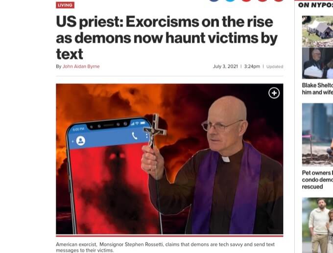 米でエクソシスト需要が急増中!! 悪魔祓い毎週20件の有名神父がイマドキの憑かれた人に起きる異変を暴露「携帯に悪魔が…」の画像1
