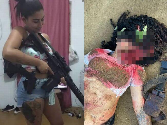 【閲覧注意】21歳の凶悪美女ギャング「ハローキティ」が射殺される! 警察との銃撃戦で顔面被弾、無残な死体画像流出!=ブラジルの画像1