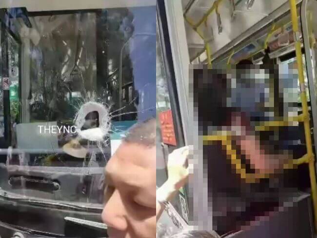 【閲覧注意】飛び石がバス乗客の頭を叩き割る死亡事故発生!! フロントガラスを突き破り直撃、血まみれ現場が本気でヤバい=中国の画像1