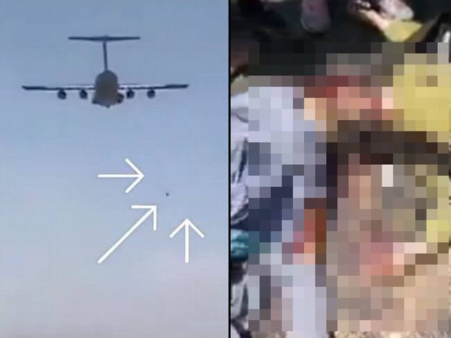 【閲覧注意・タリバン】米軍機にしがみついてアフガニスタン脱出を図る市民映像の「続き」があった! 悲惨すぎる最期が映っていた…の画像1