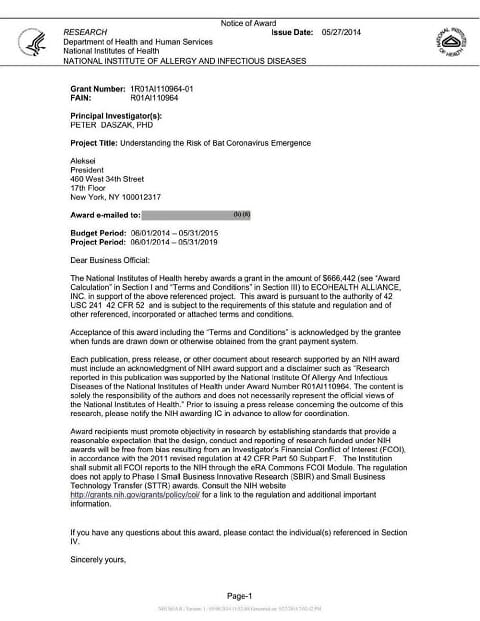 やはり人工ウイルス!? 「中国のコロナ実験と米の資金提供」900ページの公開文書で判明、鍵となる人物もの画像2