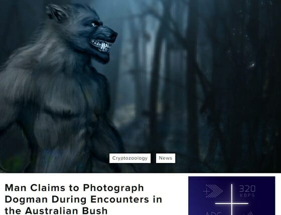 半人半犬のハイブリッドUMA「ドッグマン」激撮成功! 命がけの逃走劇と石化の恐怖とは?の画像1