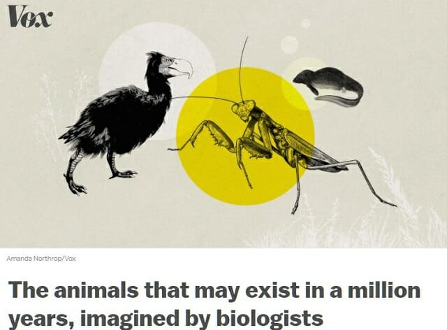 100万年後の地球上で繁栄する生物の姿を予想! 肉食鳩、クジラネズミ、犬サイズのカマキリ!の画像1