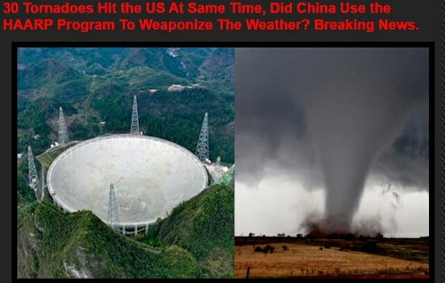 米国のトルネード被害は中国製HAARPの仕業だった!? 経済対立、外交的ボイコットに気象兵器で報復か!の画像1