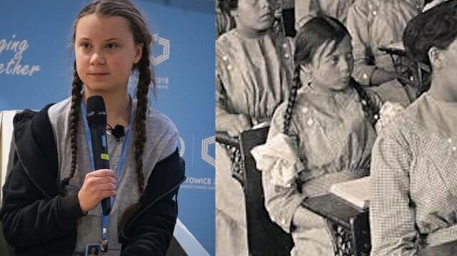 またグレタさんが「タイムトラベラー」である証拠流出! 1910年代の学校写真で激撮されていたの画像1