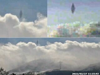 浅間山の火口上空に巨大「シリンダー型UFO」が出現！ 噴火が迫っているのか!?（最速ニュース）