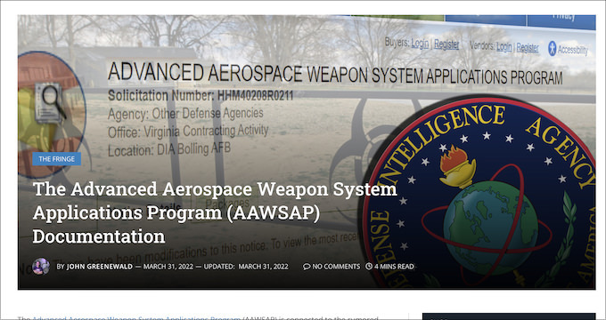 米軍の極秘プログラム「AAWSAP」内部文書流出! ワープドライブ、余剰次元操作… UFO技術を獲得か!の画像1