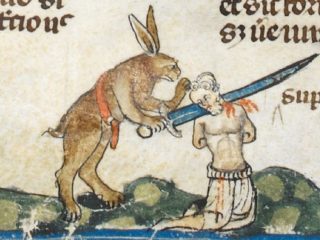 中世ヨーロッパで多数描かれた「殺人ウサギ」の謎！ “逆さまの世界”の猛獣・ドロリーか!?