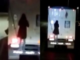 「トラックにしがみつく幽霊」映像が不気味すぎる！ 突然消えた黒い影… アルゼンチン全土が戦慄！