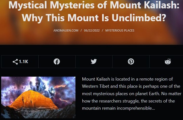 最恐の未踏峰「カイラス山」の謎！ 時の流れと人体に異変、謎の数字6666、空洞疑惑と人工説も！の画像1