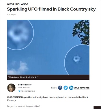 煌めきながら絶えず変形「スパークリングUFO」出現で大騒ぎ! 気象予報士も困惑する衝撃の一部始終=英の画像2