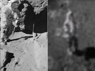 月面着陸が捏造だった決定的証拠か？ アポロ17号の写真に新たな不審点発覚、月に長髪の男が…！