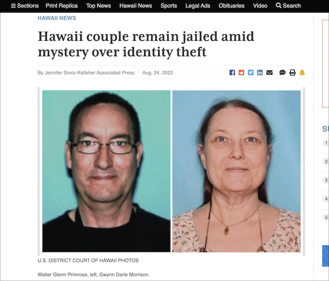 ハワイで逮捕された平凡なカップルに囁かれる超ヤバい疑惑とは？ 暗号文書、謎の写真、プロトコル…！の画像1
