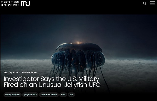 クラゲ型UFOと米軍が戦闘していた新事実発覚! 識者が内部情報リーク、相次ぐ「大気圏クラゲ」出現の画像1
