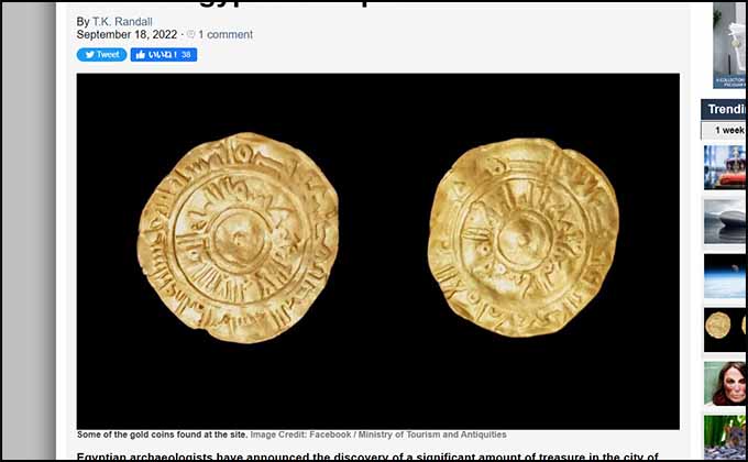 古代エジプト神殿から「大量の金銀財宝」が発掘される！　予想外の発見に考古学者も困惑の画像1