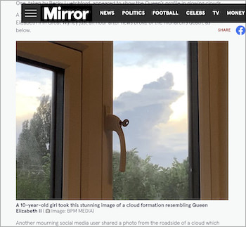 英国でエリザベス女王としか思えない雲の出現相次ぐ! 崩御直後に奇跡連発、最後のメッセージか?の画像2