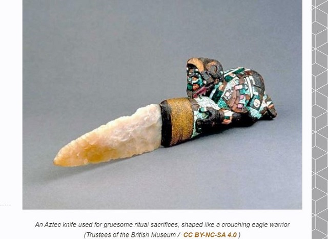 血塗りのアステカ文明が生んだ「16の恐ろしい工芸品」 生者の皮剥ぎ、人肉食の痕跡の画像3
