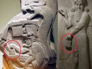 世界中の遺跡に描かれた「神々のハンドバッグ」の謎 古代の神は宇宙人だったのか？