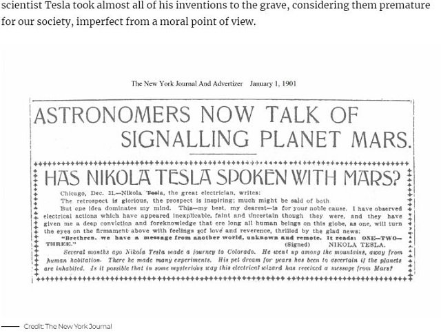 二コラ・テスラは宇宙人のメッセージを受信していた? FBIが押収した日記で判明かの画像3
