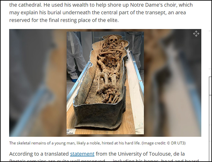 ノートルダム大聖堂に2つの謎の石棺… 地下で発見、開封されるの画像1