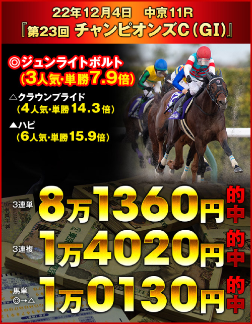 JRA東西金杯で大勝負! 獲得金額億超え、年間300本の万馬券を的中する新競馬投資術 の画像3