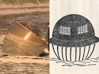 江戸時代のUFO「うつろ舟」に激似！ オーストラリアの巨大漂着物に当局も困惑