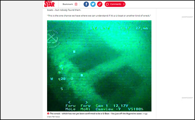 ヒトラーはやはり南米に逃れていた!? アルゼンチン沖で「Uボートの残骸」発見か… 政府は調査を打ち切り不可解な沈黙続けるの画像1