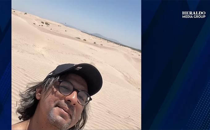メキシコの砂漠でUFOを撮影！ 自撮り画像に「暗い円盤状の物体」が映り込む！の画像1