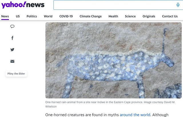アフリカの岩に描かれた「ユニコーン」の謎! ブッシュマン神話の一角獣雨の子とは?の画像1