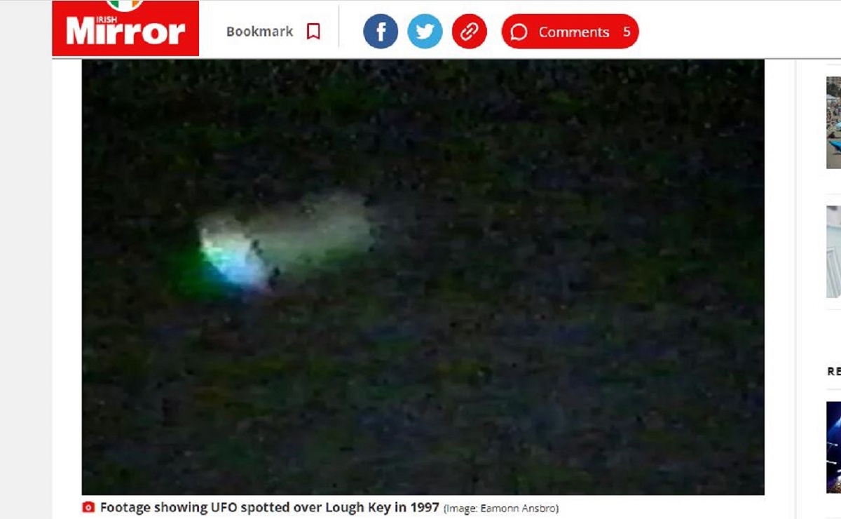 アイルランド「未解決UFO事件」に新展開! 円筒形のUFOを天文学者が撮影、深まる謎の画像2