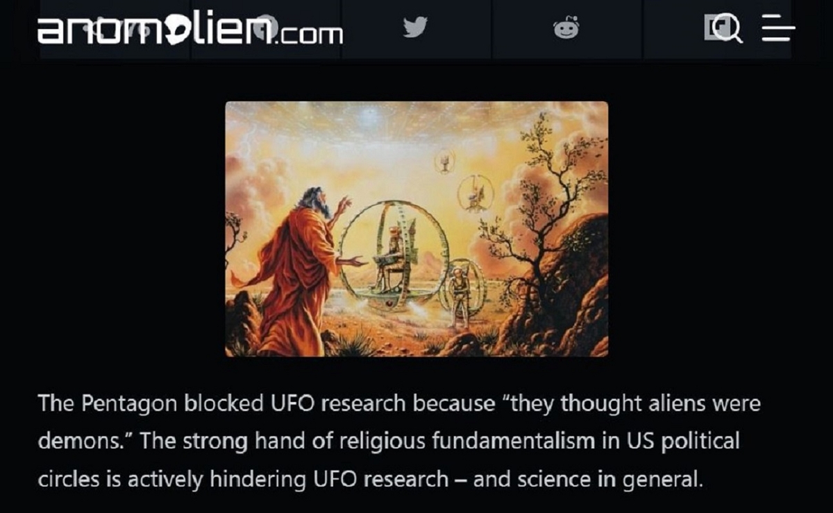 UFO情報の隠蔽は米国防総省の悪魔崇拝に関与? コリンズ・エリートが妨害工作かの画像3