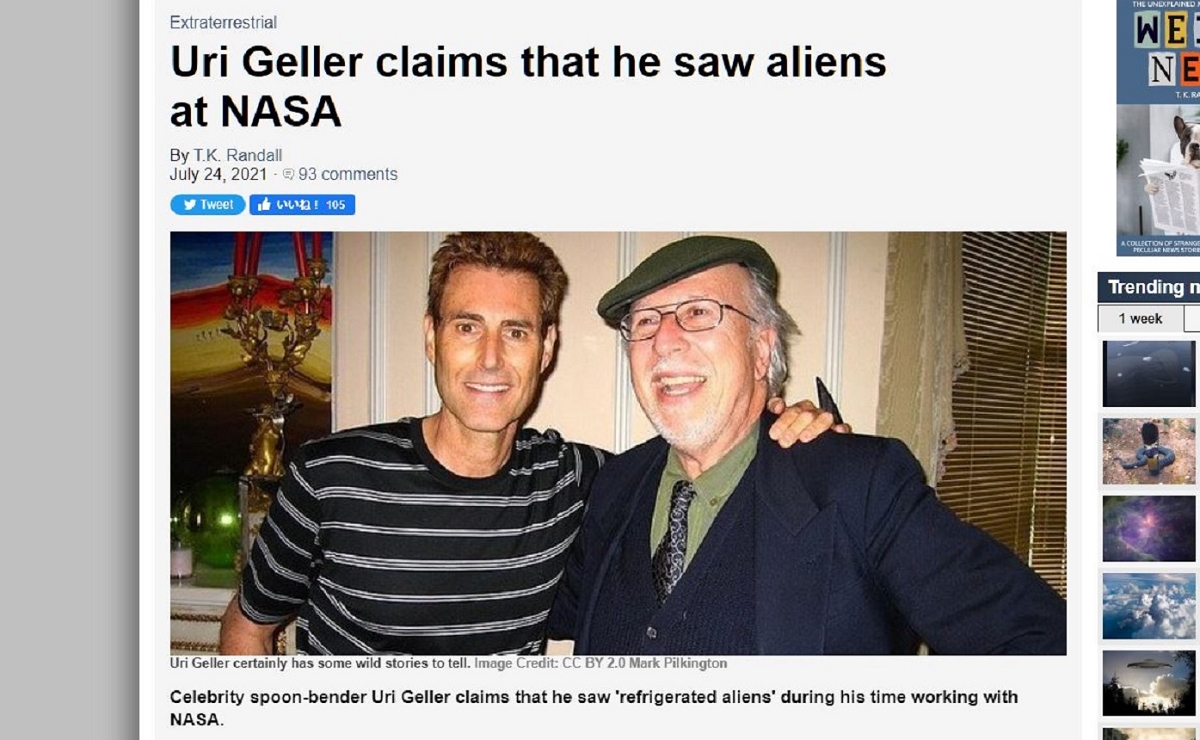 UFO=合成生物説が浮上! ユリ・ゲラーがNASAで遭遇した皮膚のような金属片とは?の画像3