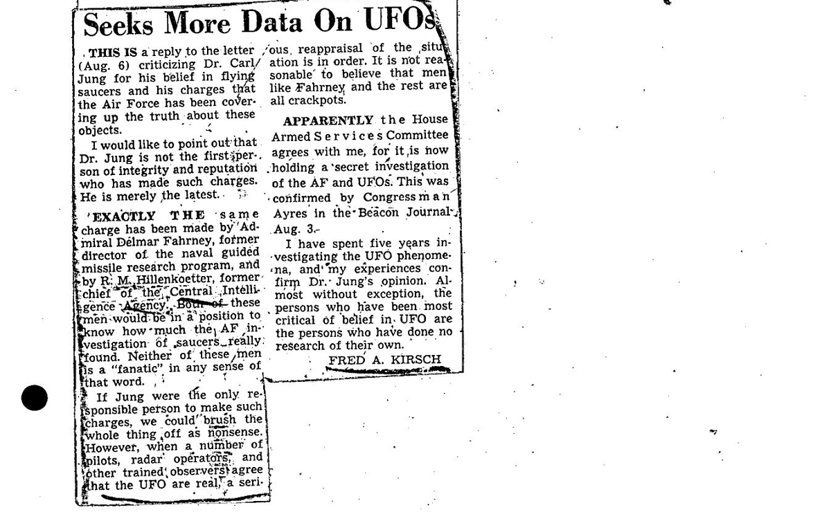 「米空軍はUFO情報を隠蔽している」心理学者ユングが痛烈に批判! 永久封印されたUFO事件とは?の画像2