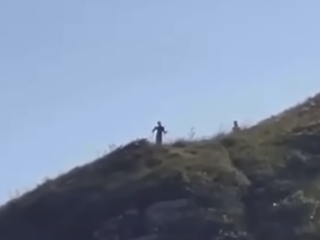 「人間にしては大きすぎる…」丘の上に巨大なエイリアンが出現！？複数人が目撃、撮影した衝撃映像！＝ブラジル